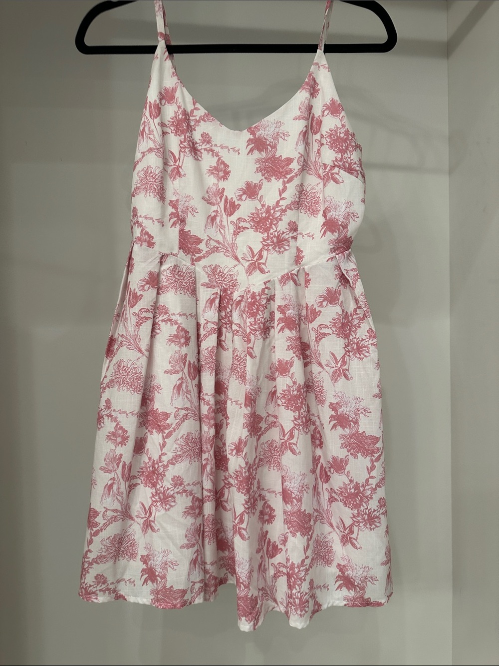 Pink Lily small Pink Floral Sundress - Sleeveless Summer Dress. Like new